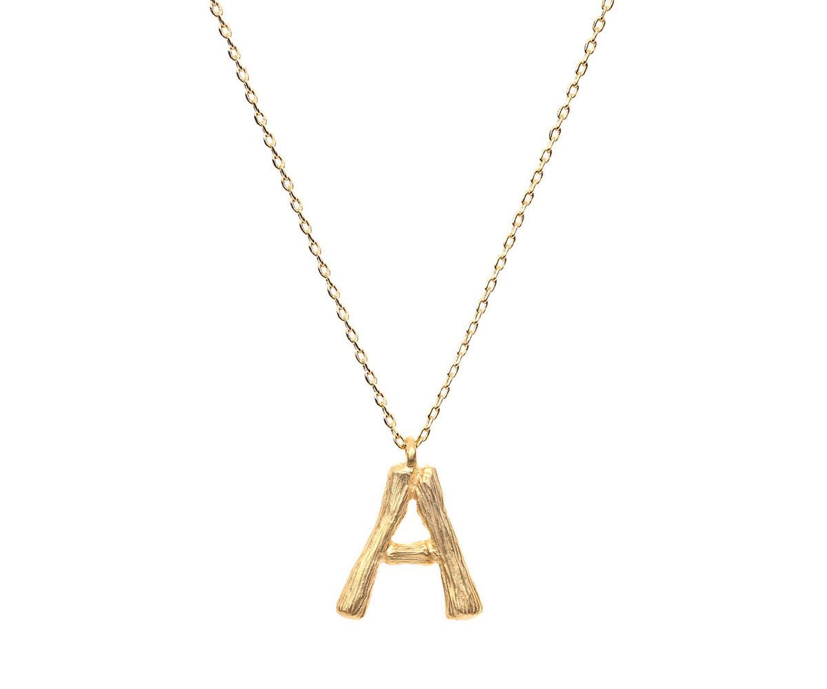 Amber Sceats Gold Letter Necklace