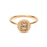 Amber Sceats Gold Plated Letter Ring
